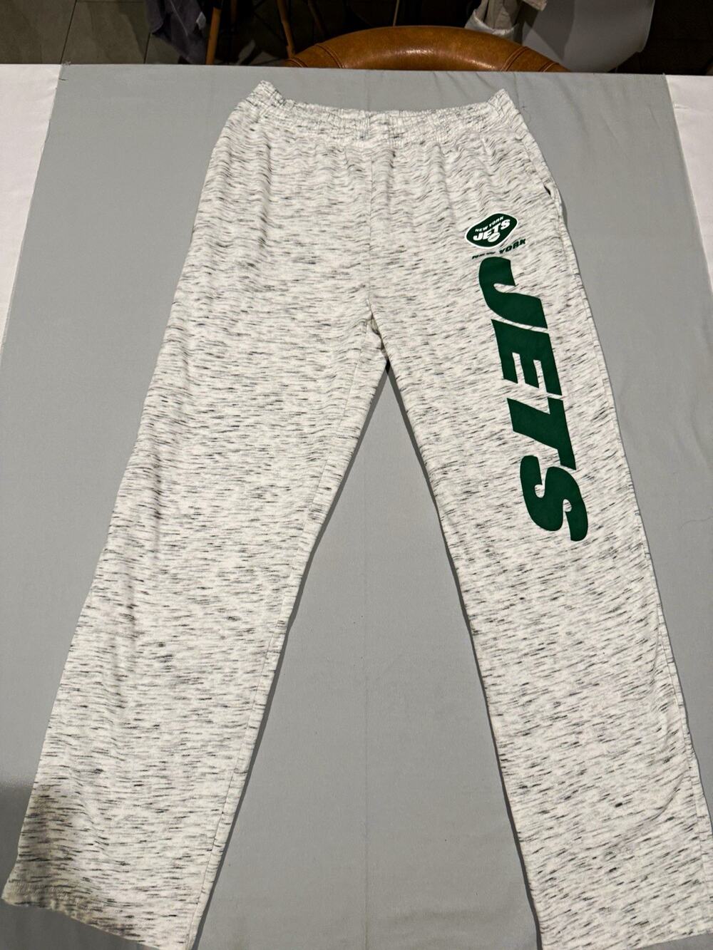 NFL Team Apparel New York Jets Men’s M Sweatpants Gray Green NFL Football